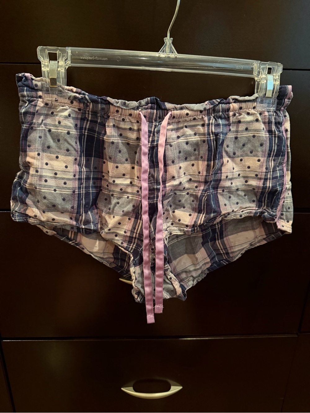 Victoria's Secret Purple & Navy Plaid Polka Dot Lounge Shorts